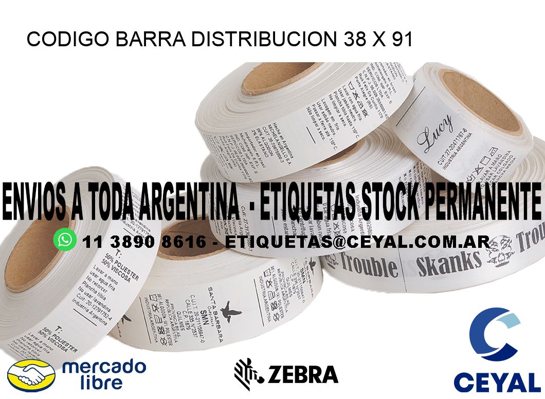 CODIGO BARRA DISTRIBUCION 38 x 91