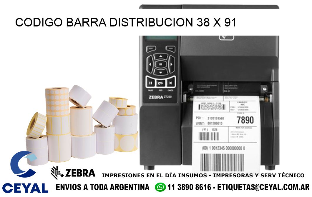 CODIGO BARRA DISTRIBUCION 38 x 91