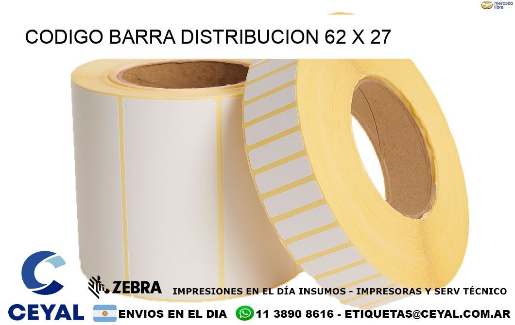 CODIGO BARRA DISTRIBUCION 62 x 27