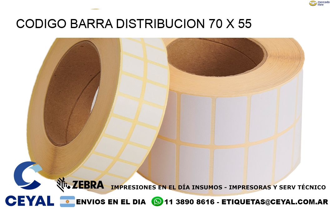 CODIGO BARRA DISTRIBUCION 70 x 55