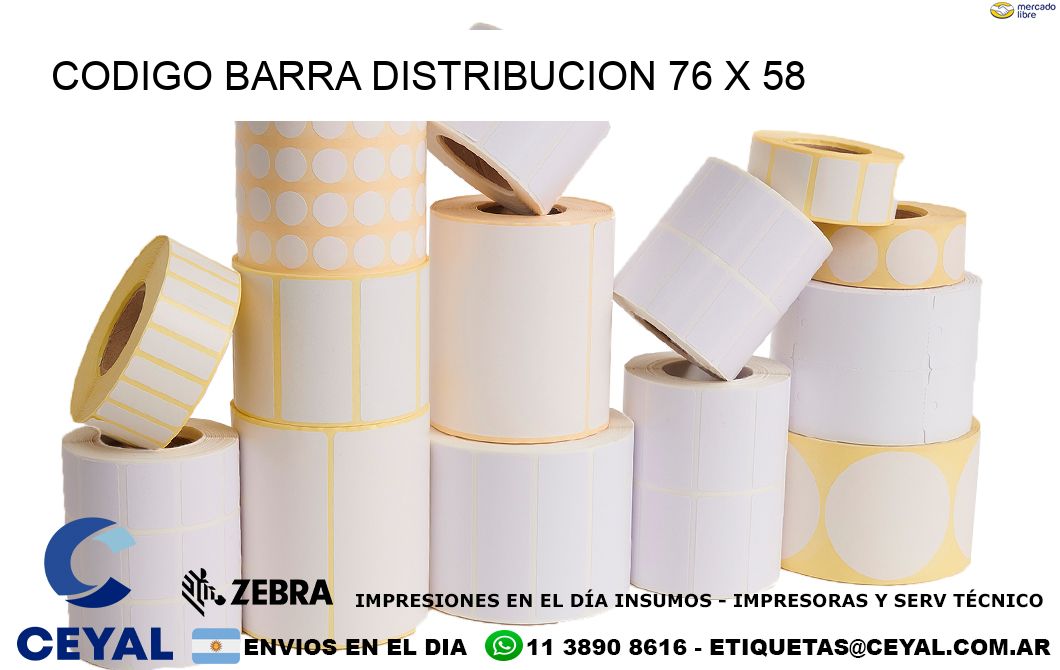 CODIGO BARRA DISTRIBUCION 76 x 58