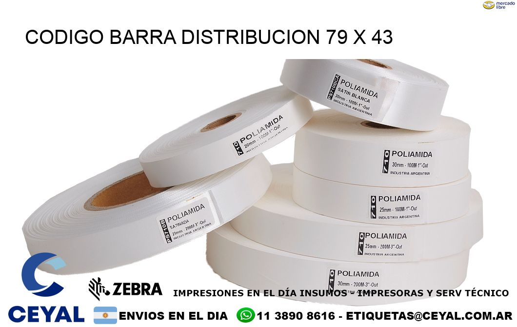 CODIGO BARRA DISTRIBUCION 79 x 43