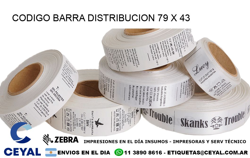 CODIGO BARRA DISTRIBUCION 79 x 43