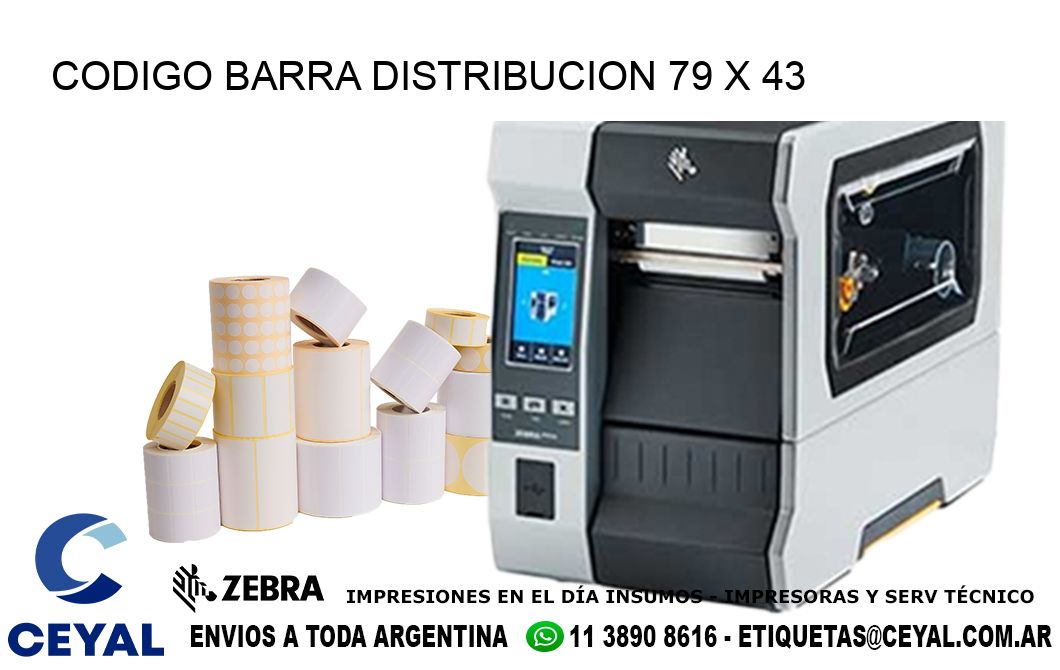 CODIGO BARRA DISTRIBUCION 79 x 43