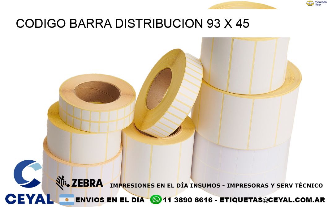 CODIGO BARRA DISTRIBUCION 93 x 45