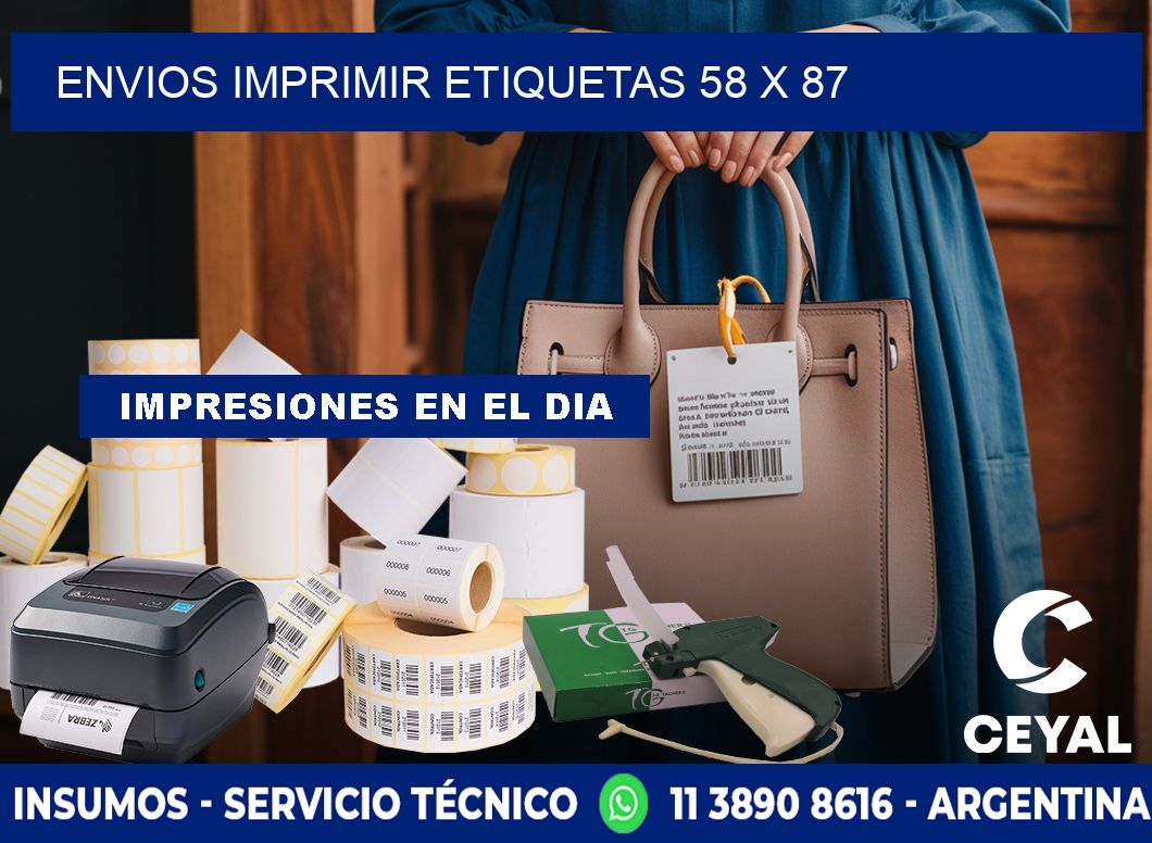 ENVIOS IMPRIMIR ETIQUETAS 58 x 87