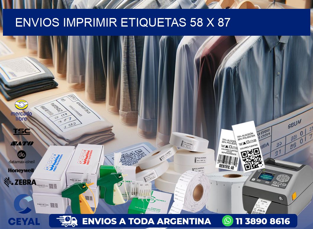 ENVIOS IMPRIMIR ETIQUETAS 58 x 87