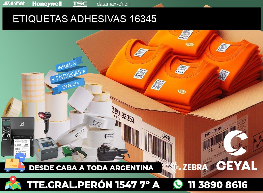 ETIQUETAS ADHESIVAS 16345