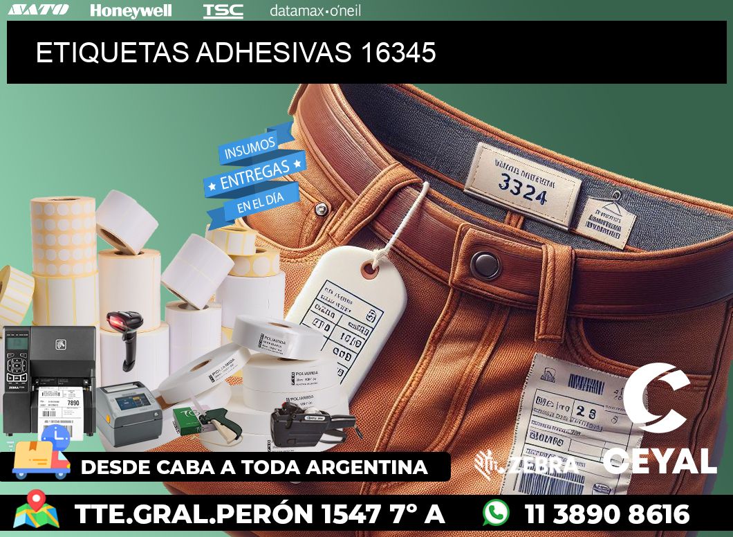 ETIQUETAS ADHESIVAS 16345