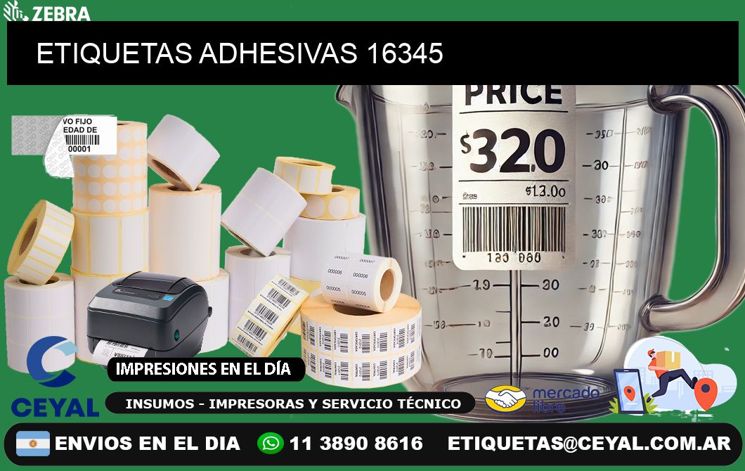 ETIQUETAS ADHESIVAS 16345