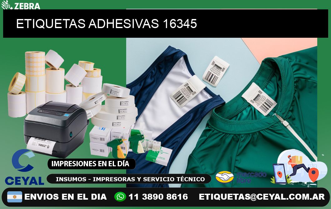 ETIQUETAS ADHESIVAS 16345