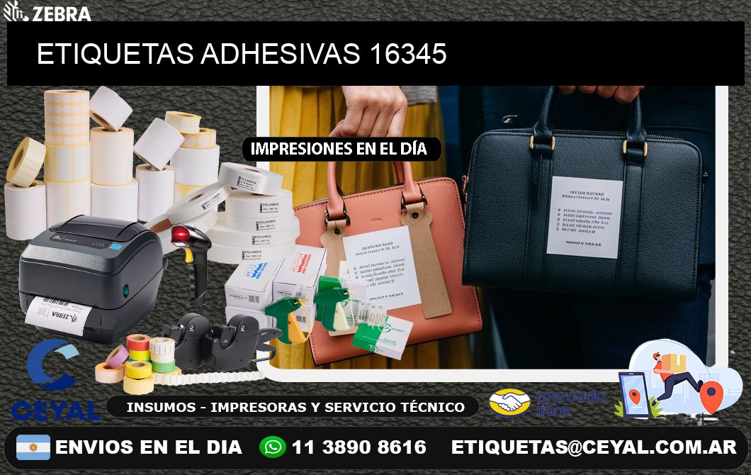 ETIQUETAS ADHESIVAS 16345