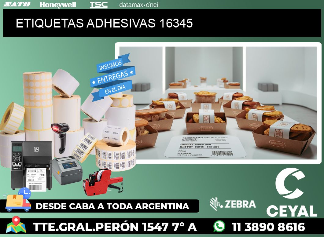 ETIQUETAS ADHESIVAS 16345