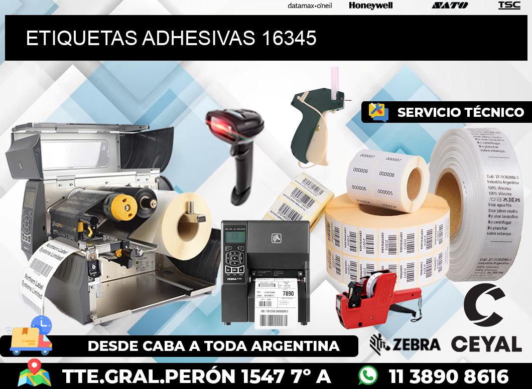 ETIQUETAS ADHESIVAS 16345