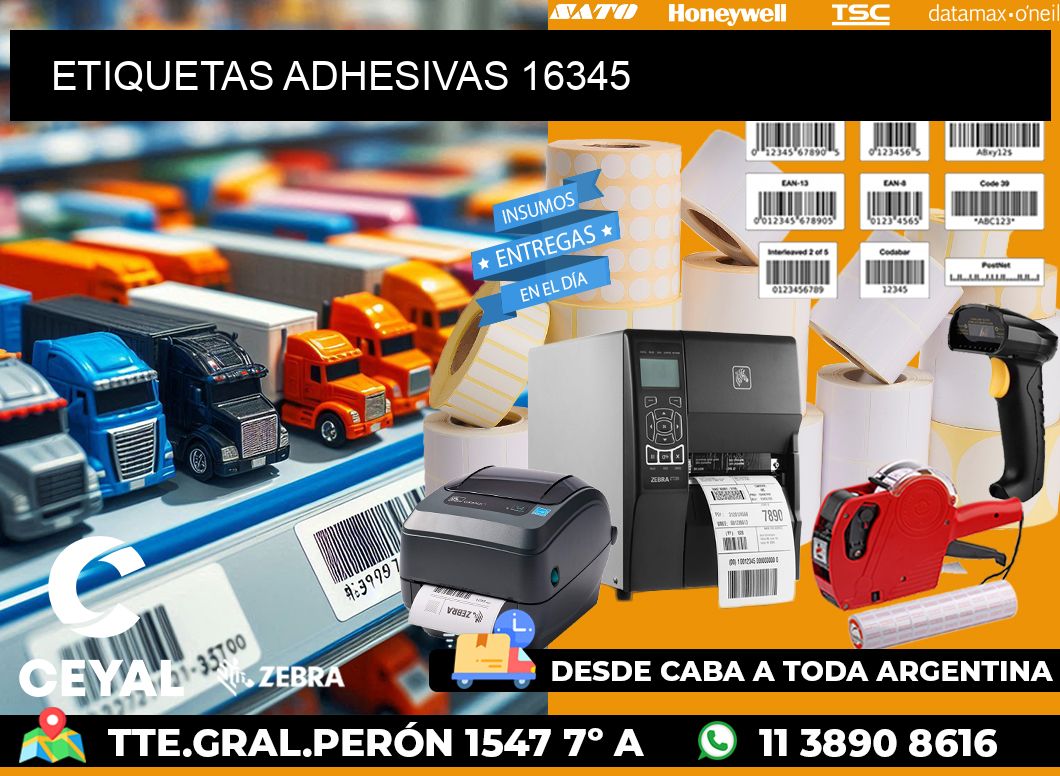 ETIQUETAS ADHESIVAS 16345