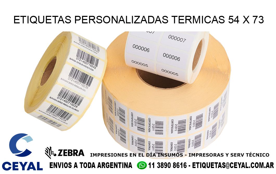 ETIQUETAS PERSONALIZADAS TERMICAS 54 x 73