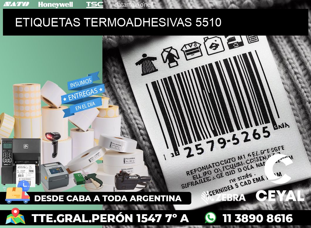 ETIQUETAS TERMOADHESIVAS 5510