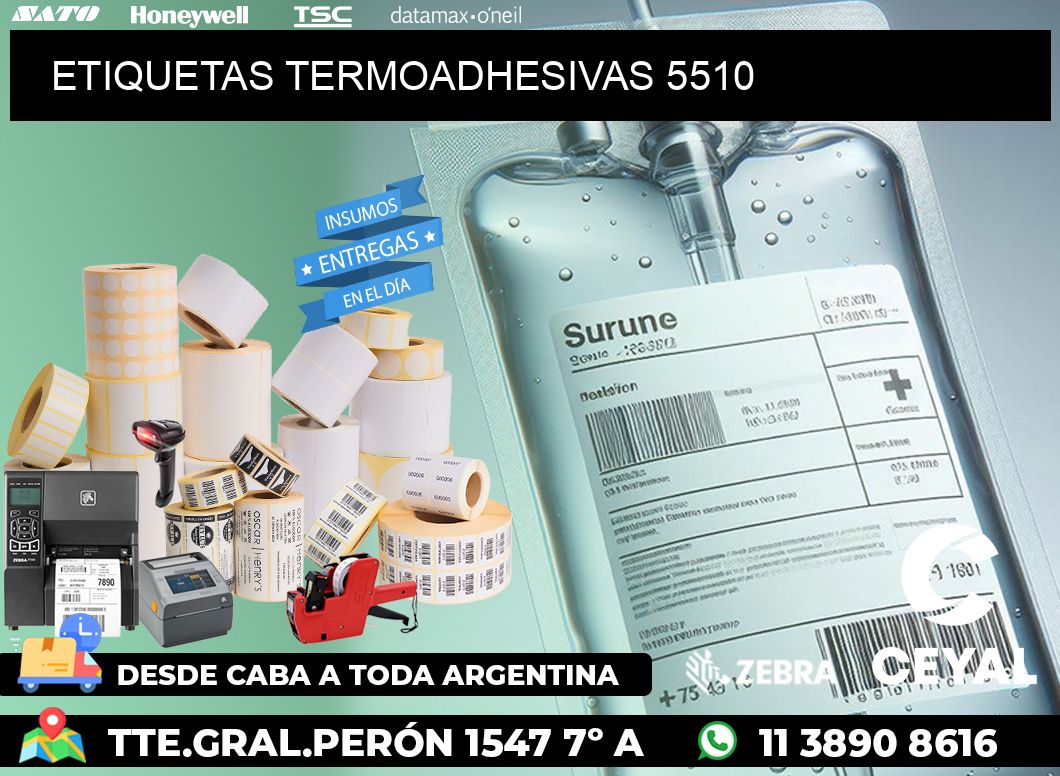 ETIQUETAS TERMOADHESIVAS 5510