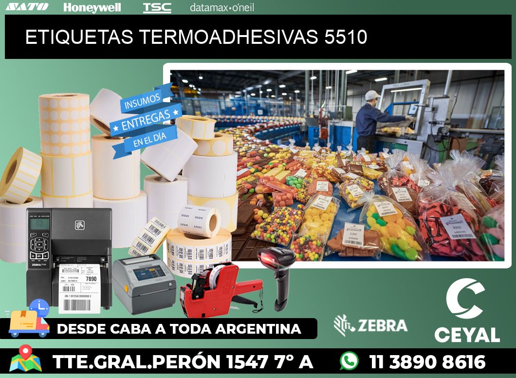 ETIQUETAS TERMOADHESIVAS 5510