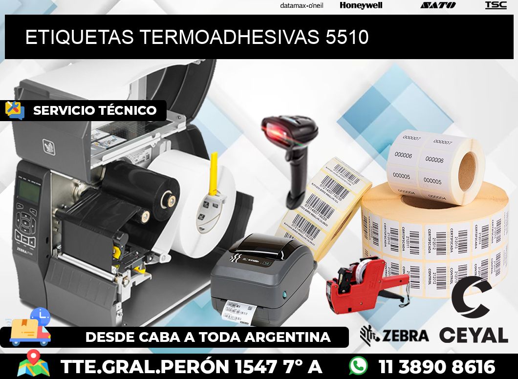 ETIQUETAS TERMOADHESIVAS 5510