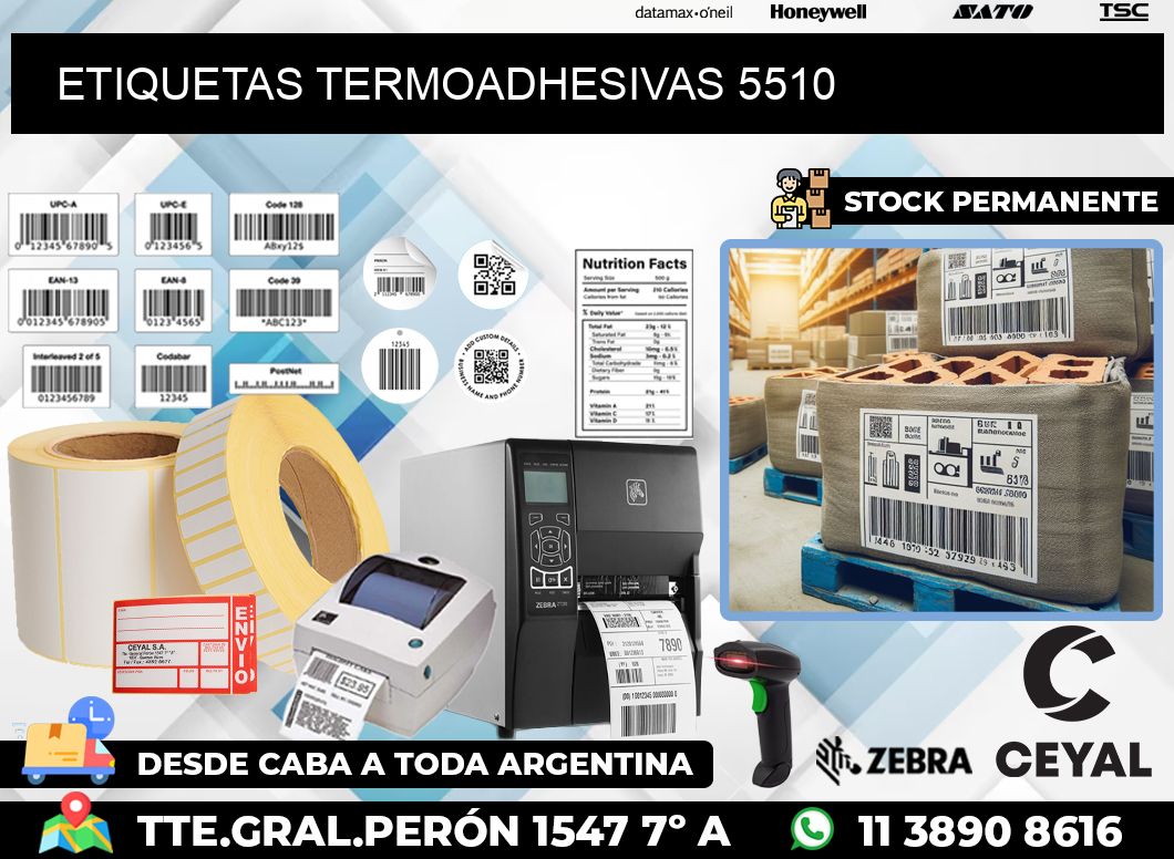 ETIQUETAS TERMOADHESIVAS 5510