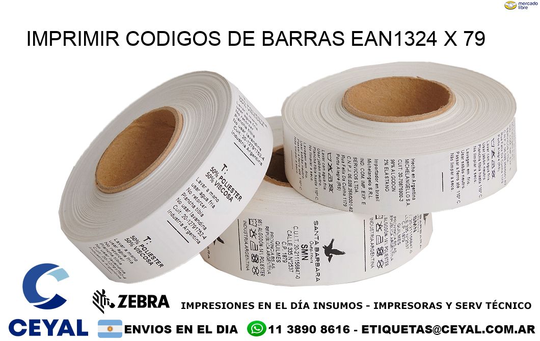 IMPRIMIR CODIGOS DE BARRAS EAN1324 x 79