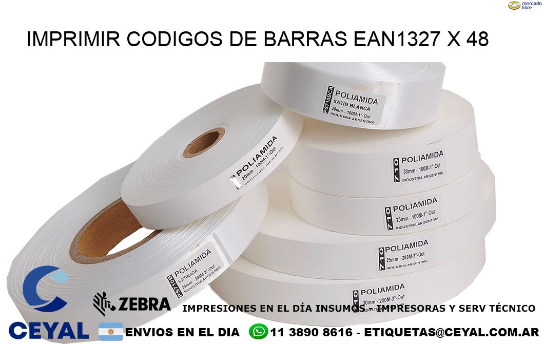 IMPRIMIR CODIGOS DE BARRAS EAN1327 x 48