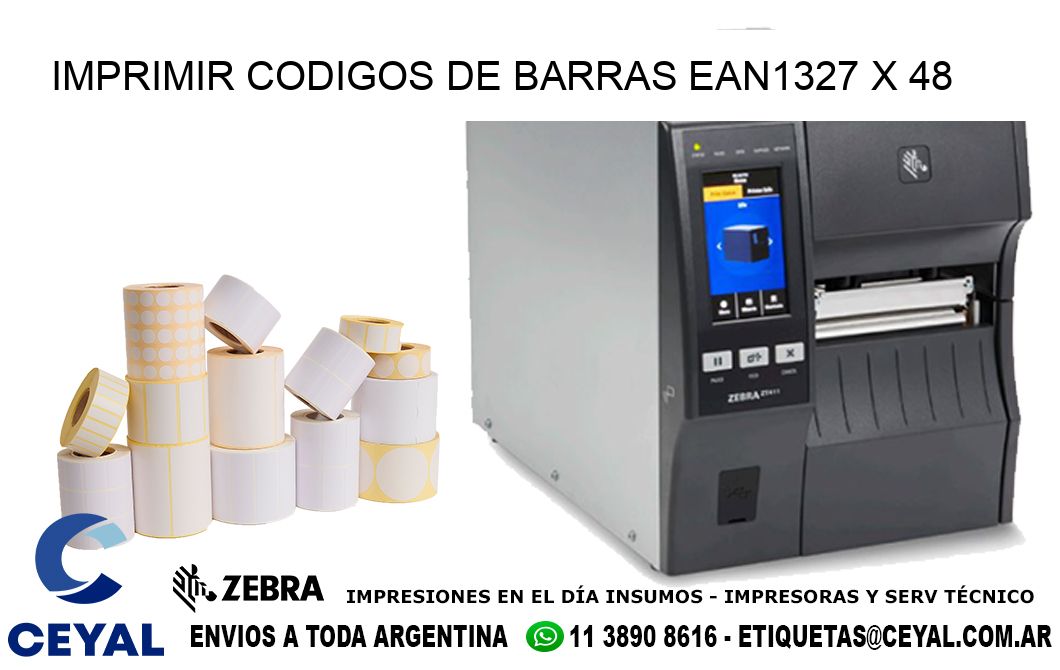 IMPRIMIR CODIGOS DE BARRAS EAN1327 x 48