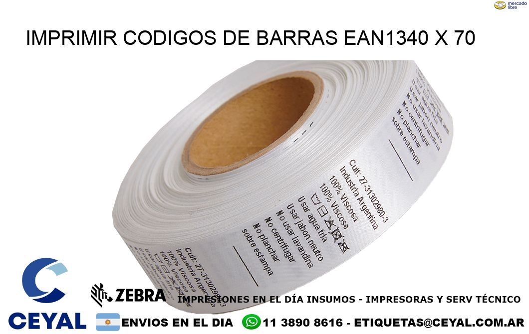 IMPRIMIR CODIGOS DE BARRAS EAN1340 x 70