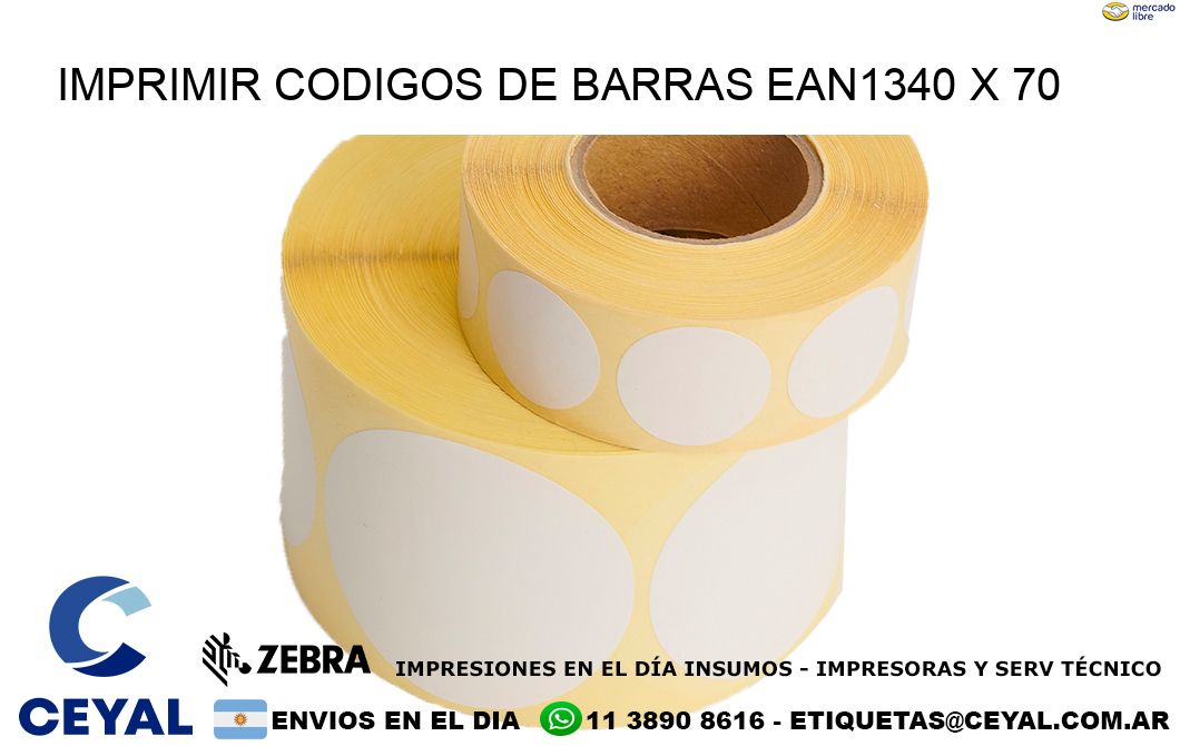 IMPRIMIR CODIGOS DE BARRAS EAN1340 x 70