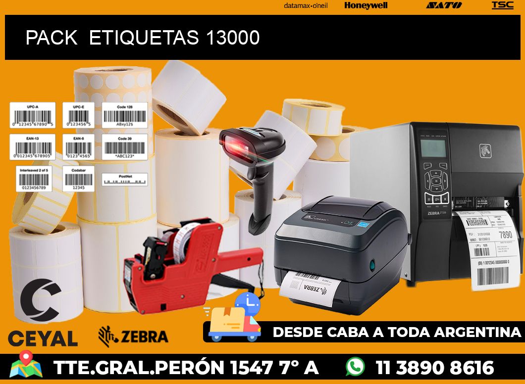 PACK  ETIQUETAS 13000