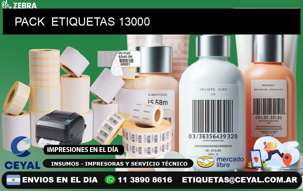 PACK  ETIQUETAS 13000