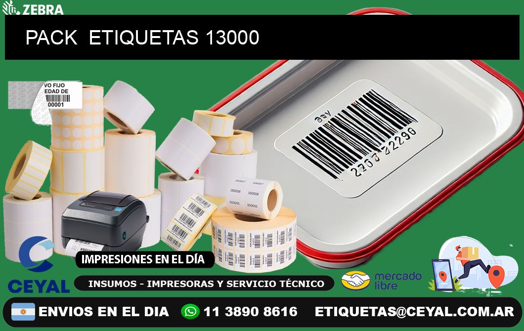 PACK  ETIQUETAS 13000