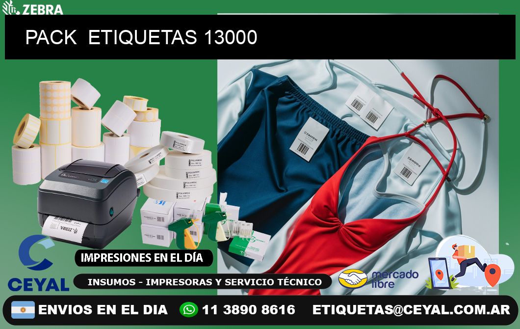 PACK  ETIQUETAS 13000