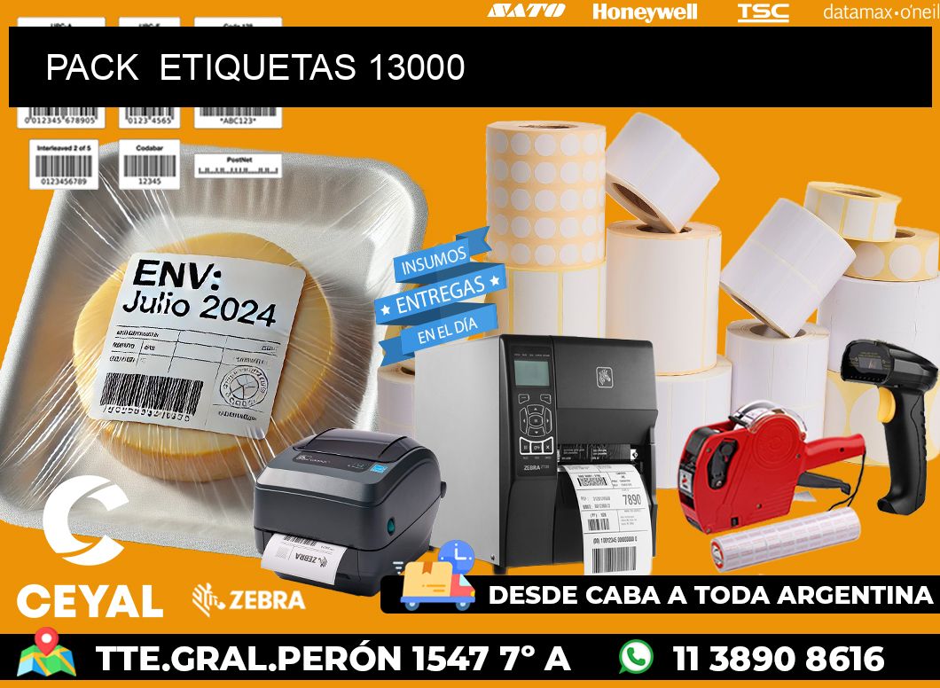 PACK  ETIQUETAS 13000