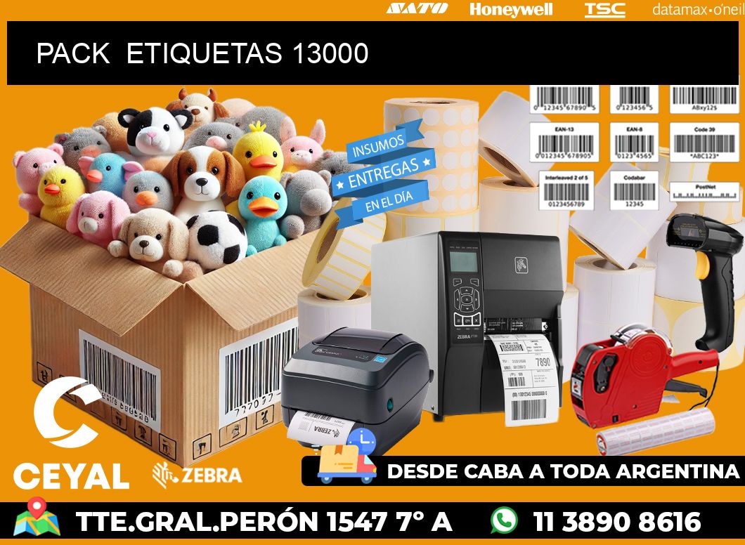 PACK  ETIQUETAS 13000