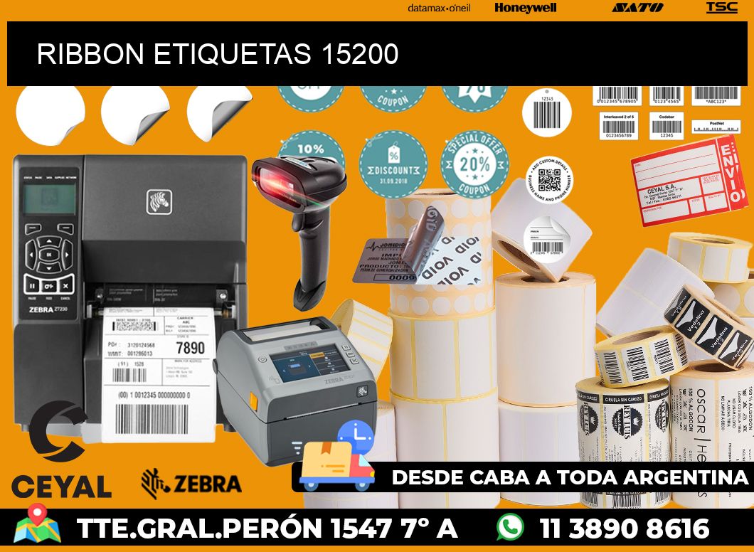 RIBBON ETIQUETAS 15200