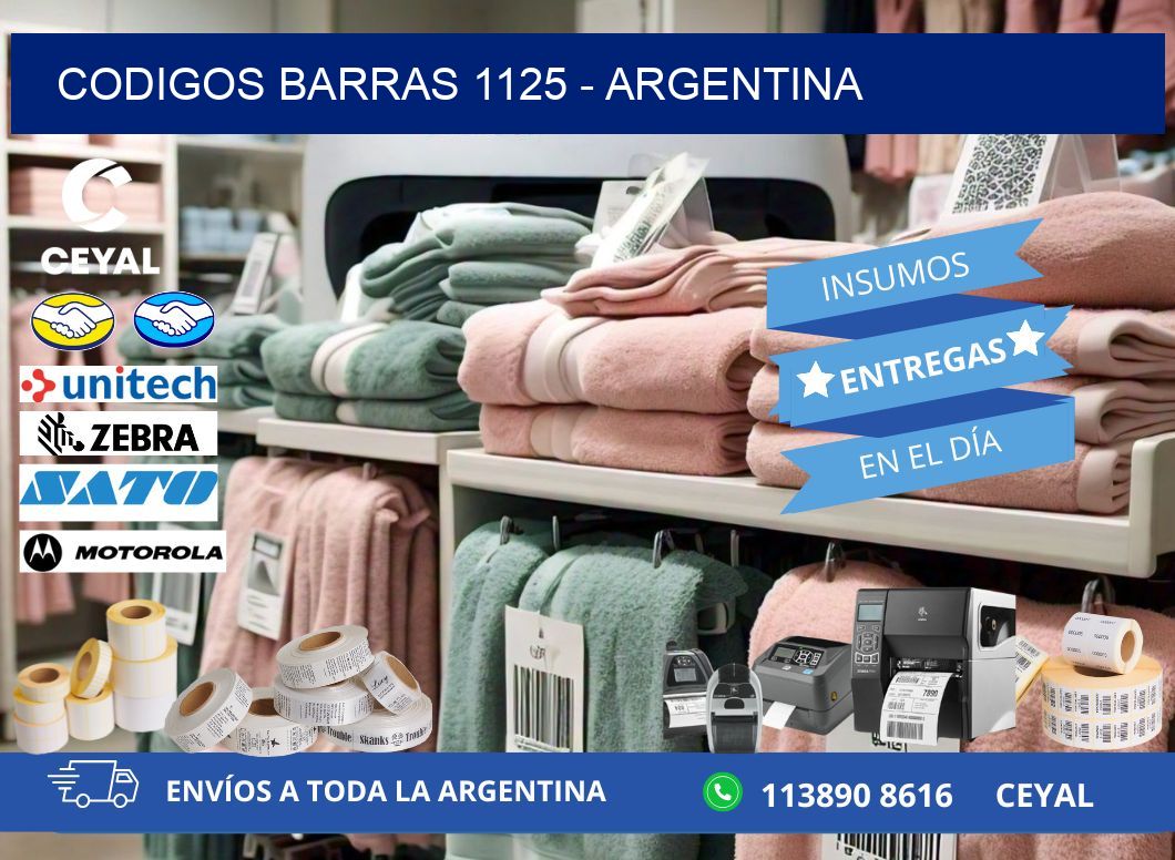 CODIGOS BARRAS 1125 - ARGENTINA