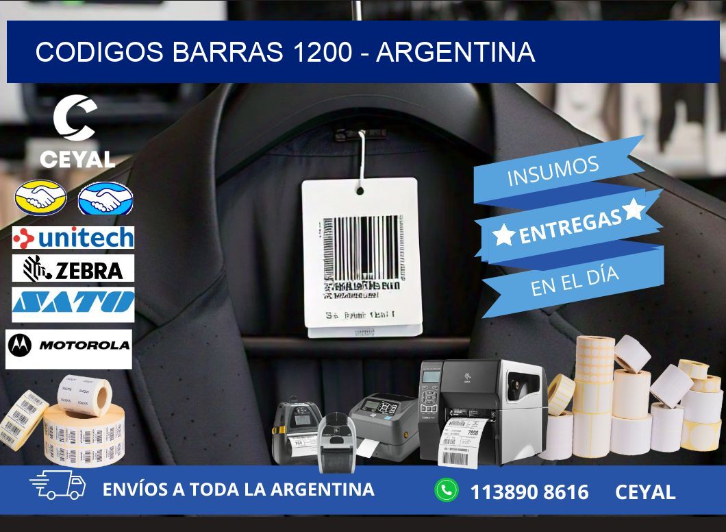 CODIGOS BARRAS 1200 - ARGENTINA