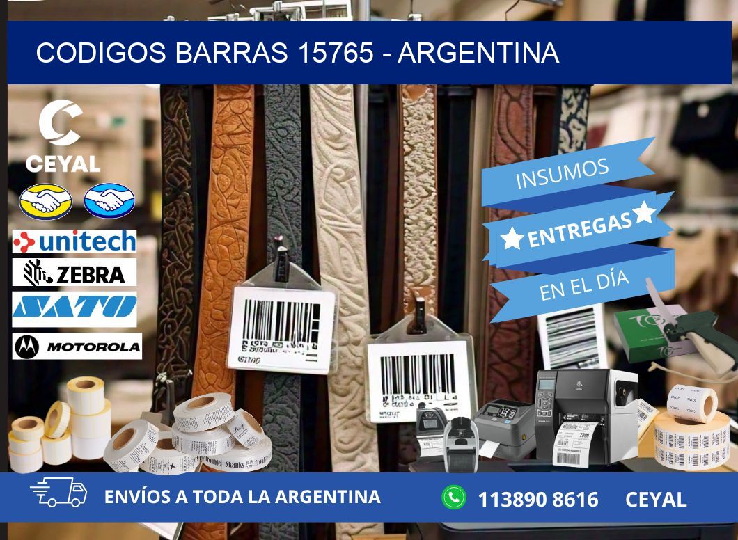 CODIGOS BARRAS 15765 - ARGENTINA