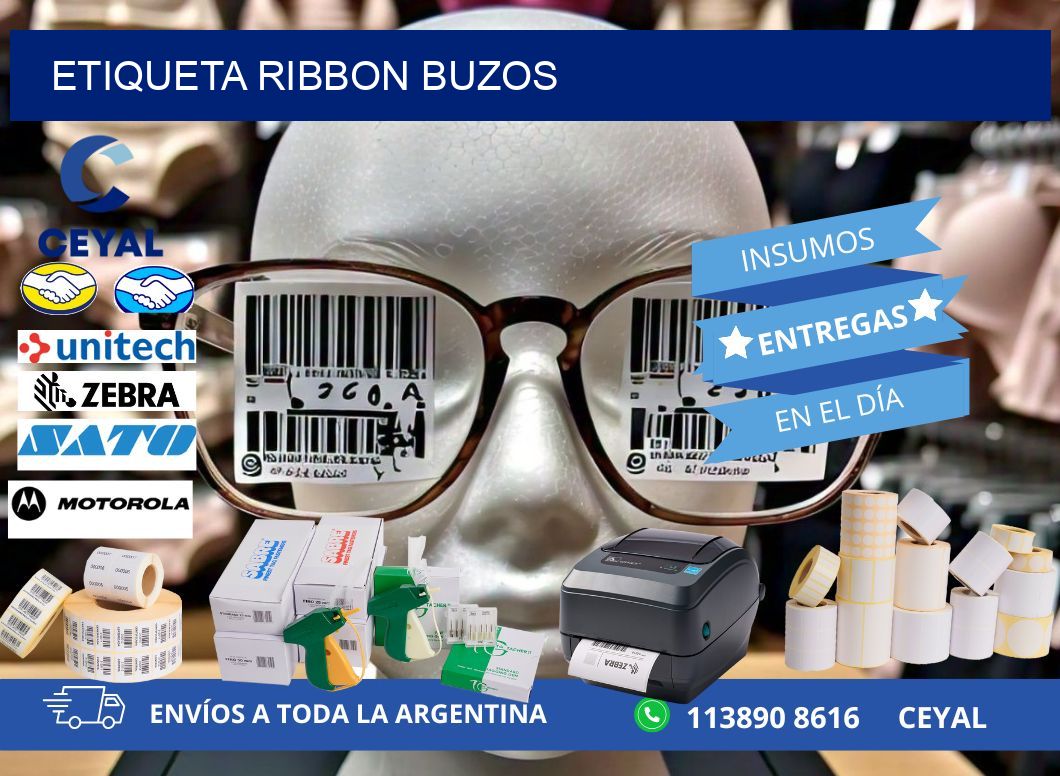 ETIQUETA RIBBON BUZOS