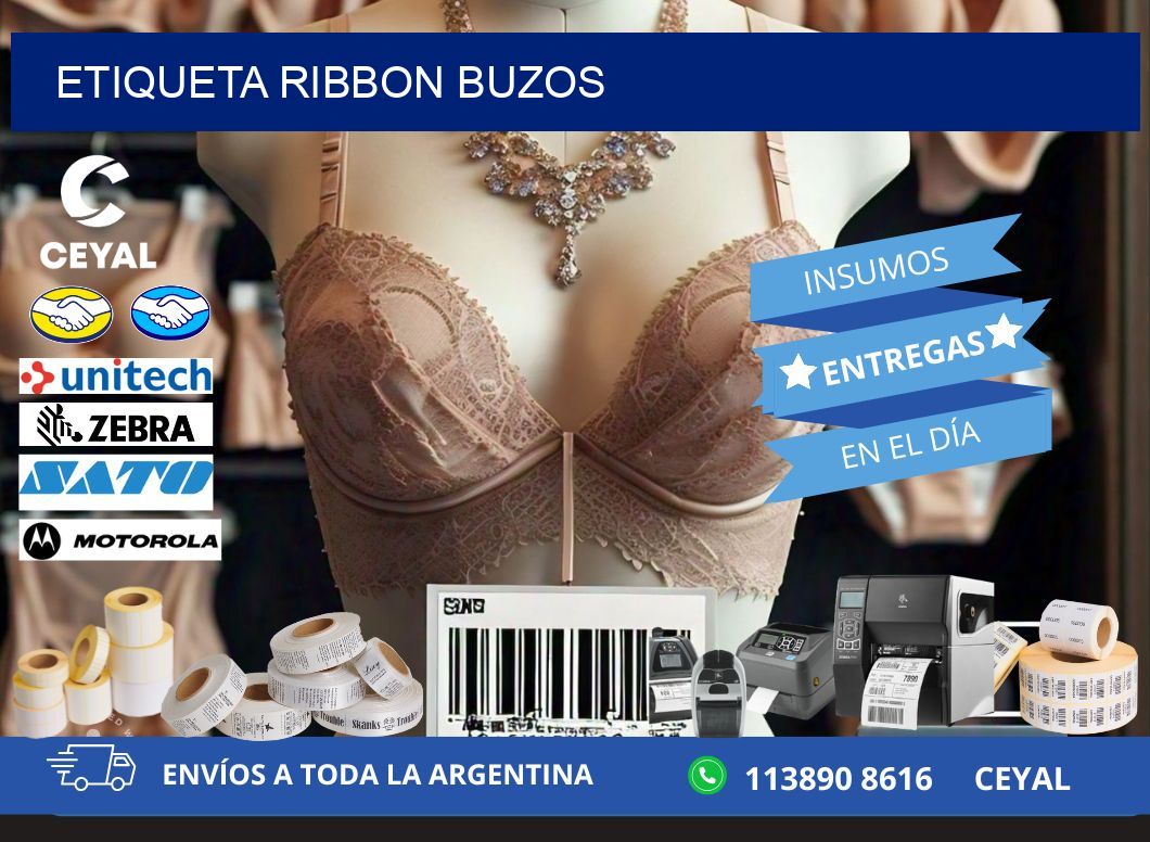 ETIQUETA RIBBON BUZOS