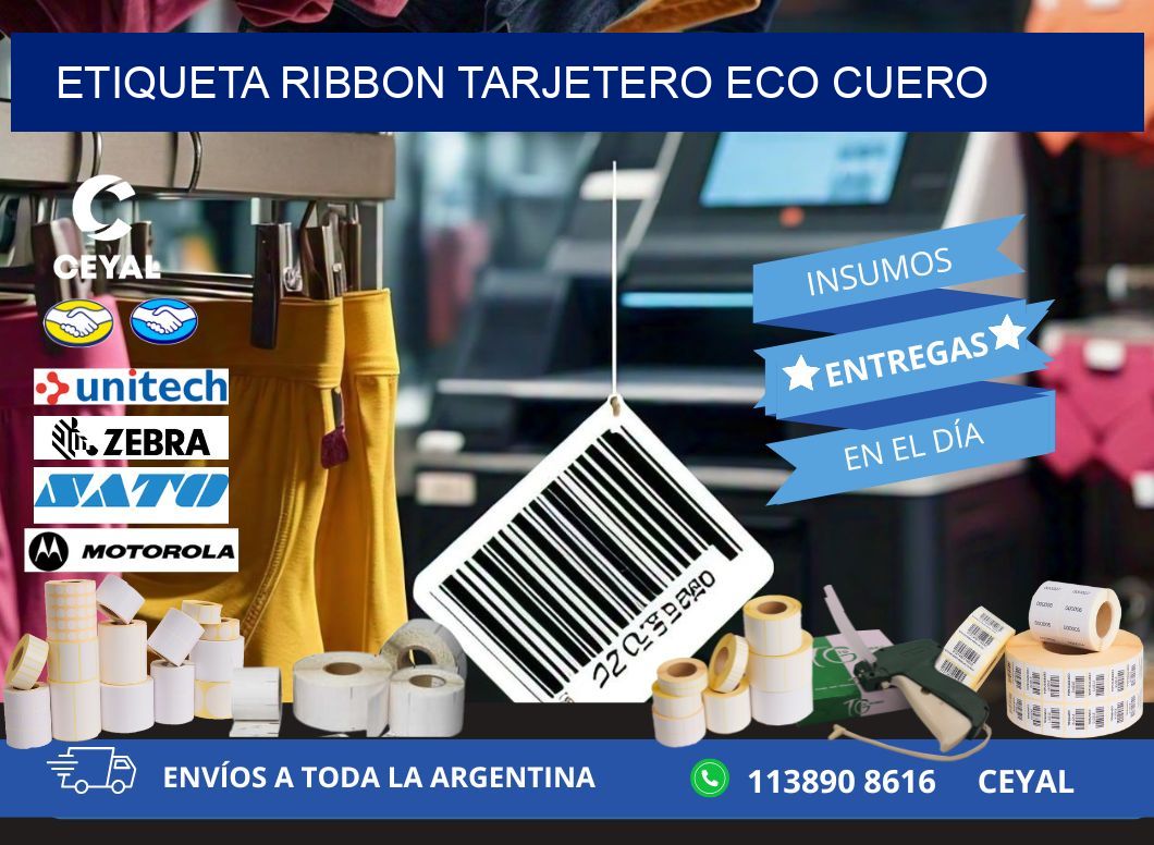 ETIQUETA RIBBON TARJETERO ECO CUERO