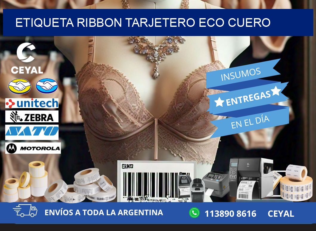 ETIQUETA RIBBON TARJETERO ECO CUERO