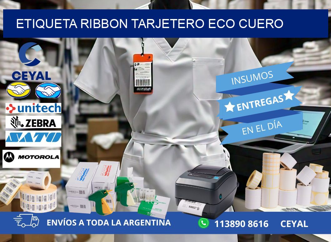 ETIQUETA RIBBON TARJETERO ECO CUERO