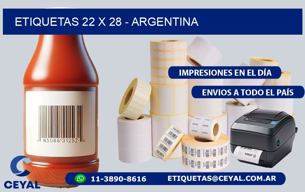 ETIQUETAS 22 x 28 - ARGENTINA