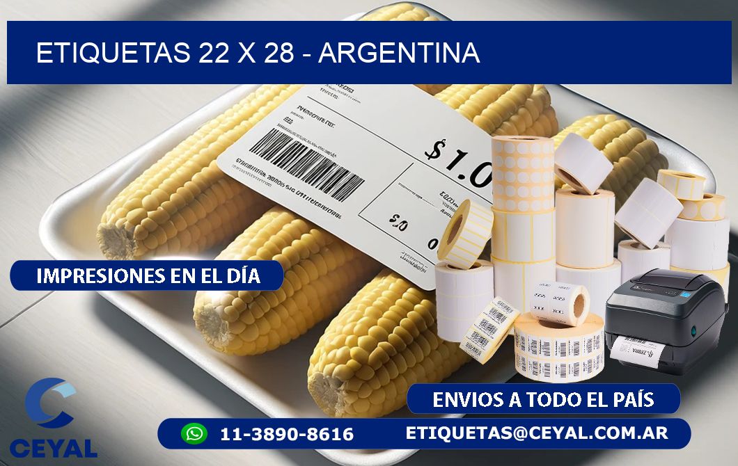 ETIQUETAS 22 x 28 - ARGENTINA