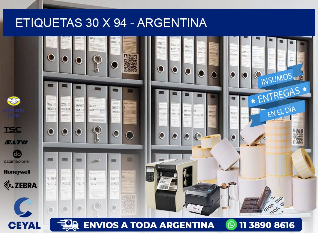 ETIQUETAS 30 x 94 - ARGENTINA