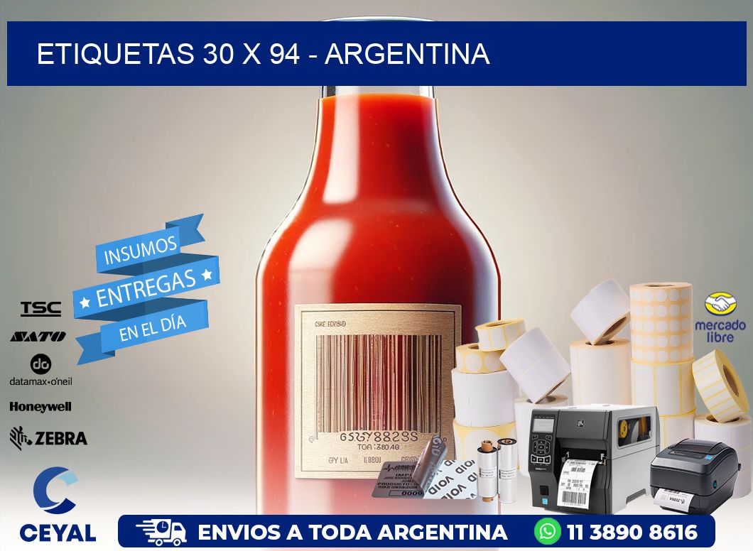 ETIQUETAS 30 x 94 - ARGENTINA