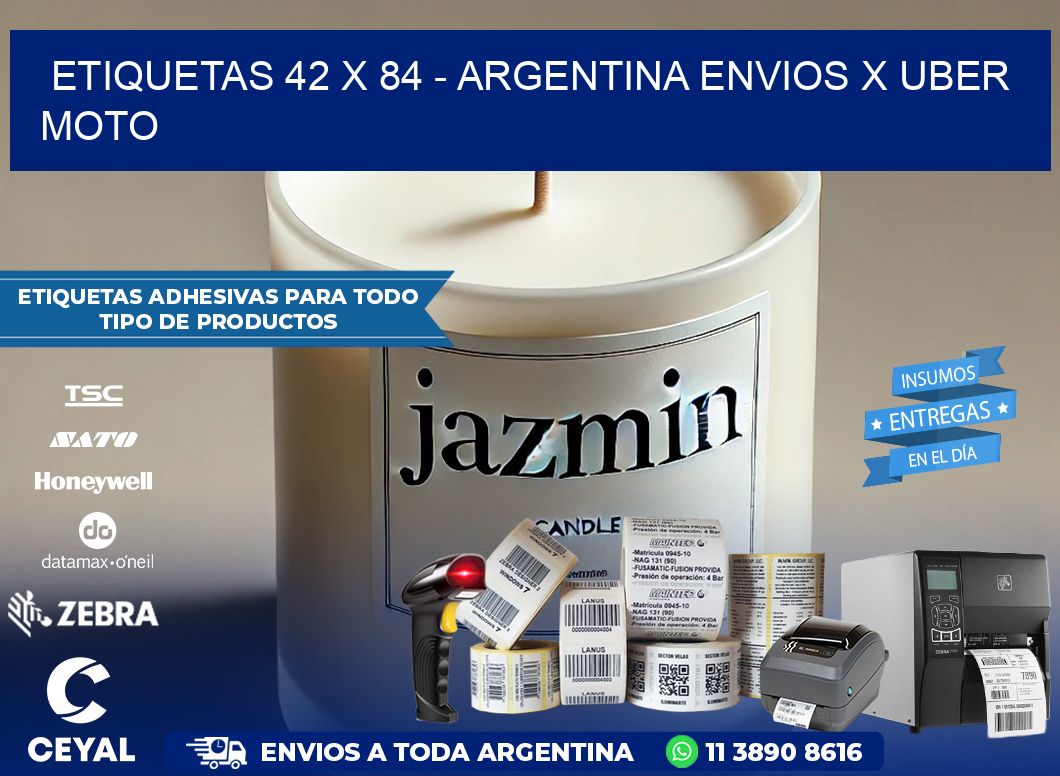 ETIQUETAS 42 x 84 – ARGENTINA ENVIOS X UBER MOTO